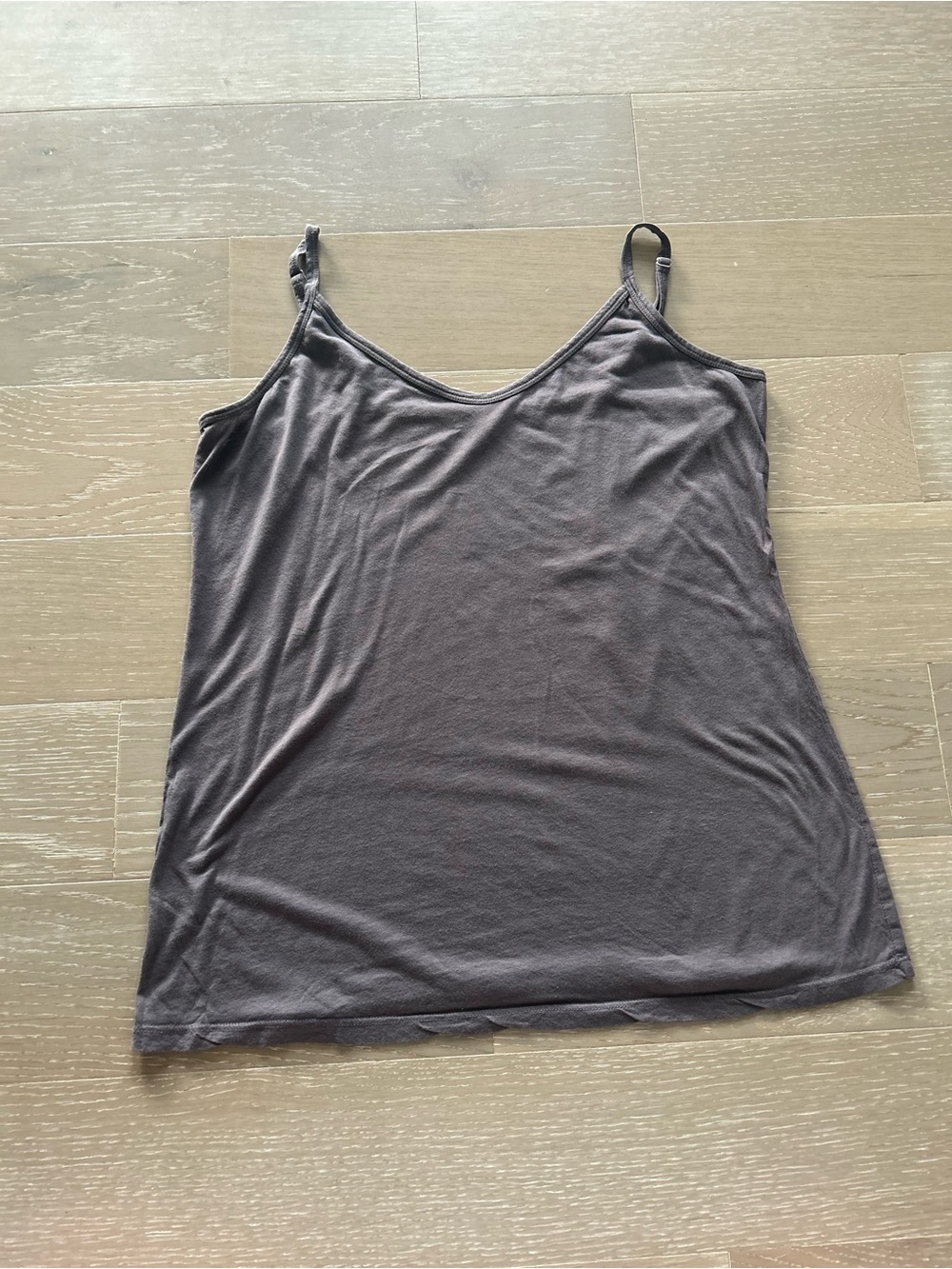 Women's V-Neck Spaghetti Strap Tank Top — grey